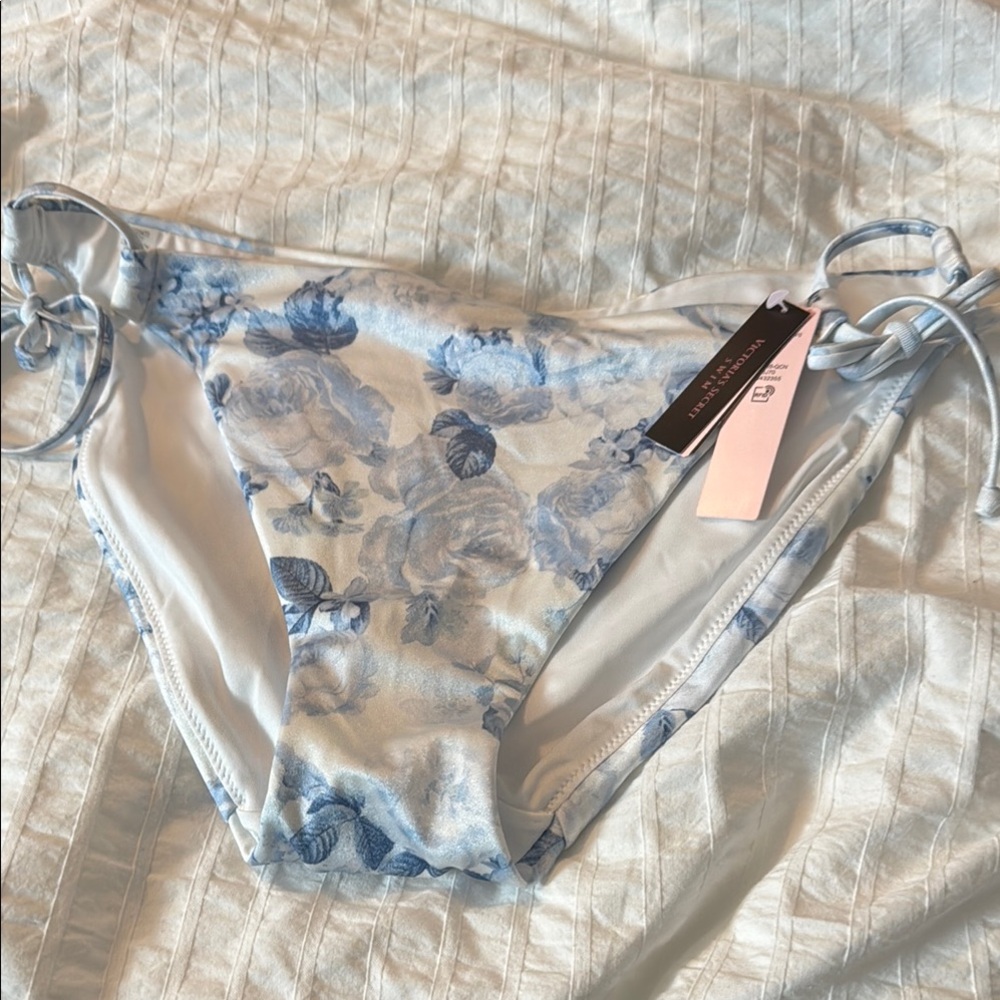 Floral Blue Bikini Bottom